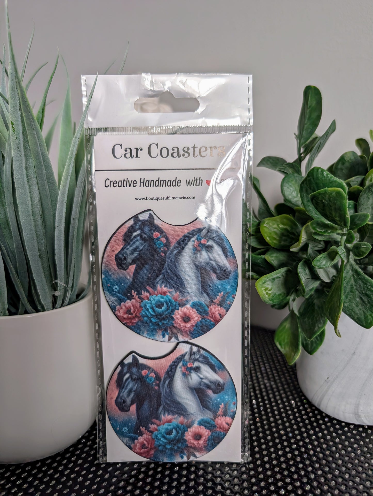 Sous verre lavable cheval