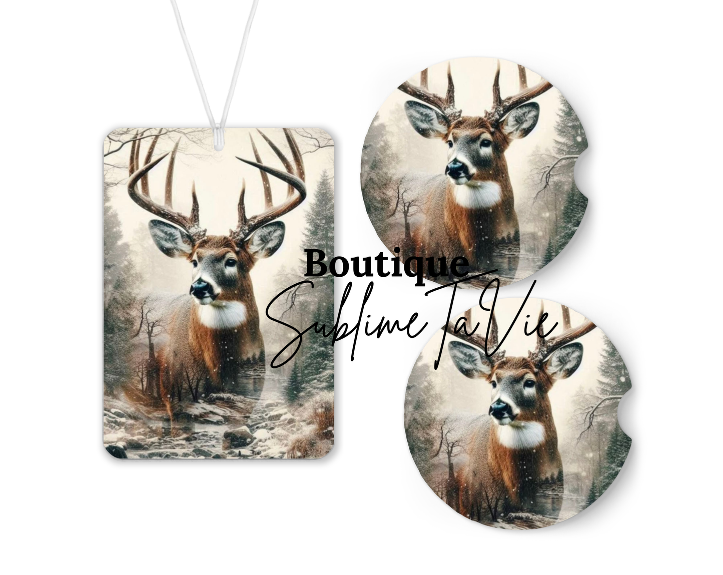 Désodorisants et sous verres de voiture chasse