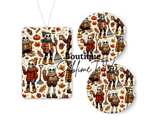 Désodorisants et sous verres de voiture halloween