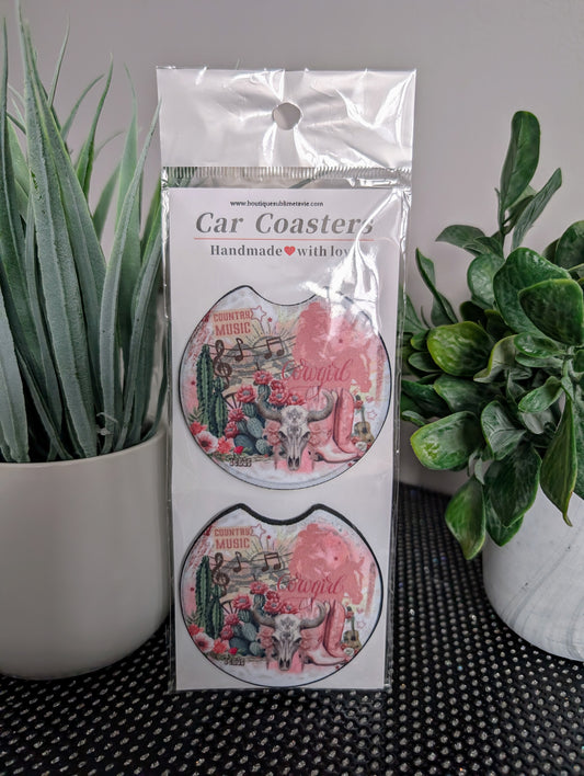 Sous verre lavable cowgirl