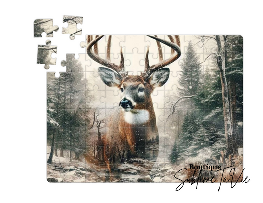 Casse-tête 80 pièces cerf hiver