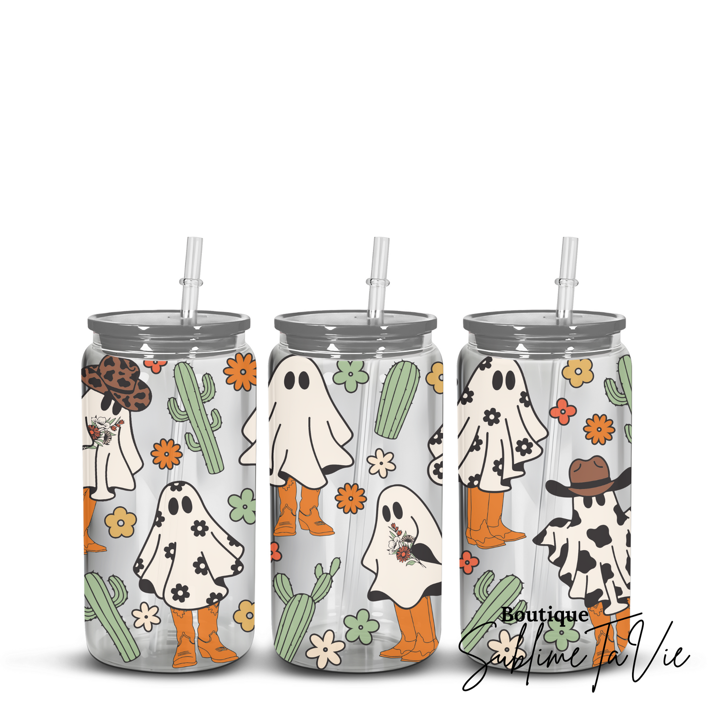 Gobelet plastique fantôme western